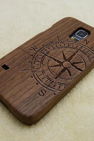 Compass Engraved Iphone 6s Plus 6s 6 6 Plus 5 5s 5c 4 4s Wood Case , Samsung S6 S5 S4 S3 Note 5 4 3 Wood Cover ,gifts For Boyfriend