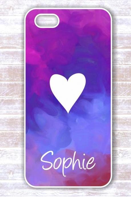 Personalized Iphone 5 Case - Monogrammed Heart iphone 4 Case - Custom iPhone Case