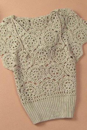Elegant Floral Crochet Hollow Out Batwing Sleeve Shirt - Khaki