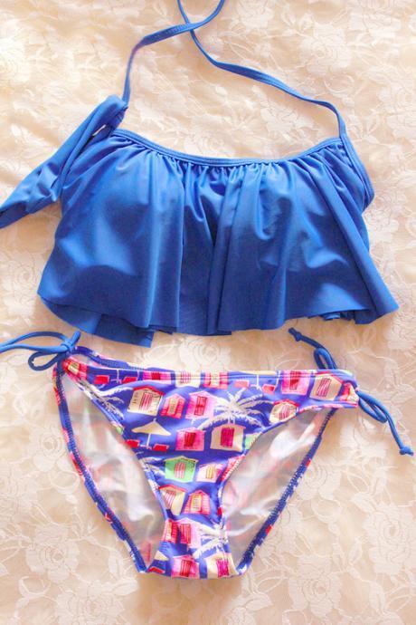 Blue Frill Bikini MX61249