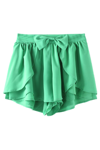 Flouncing Bow Culottes Shorts