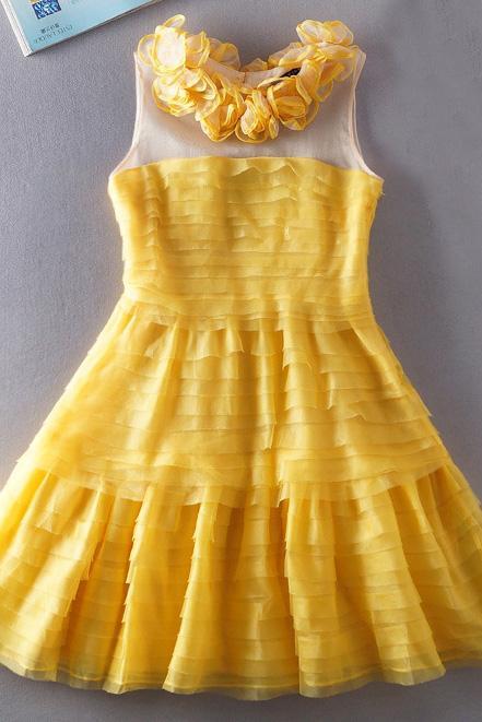 Organza Skirt Dress Sleeveless Dress GD0702GD