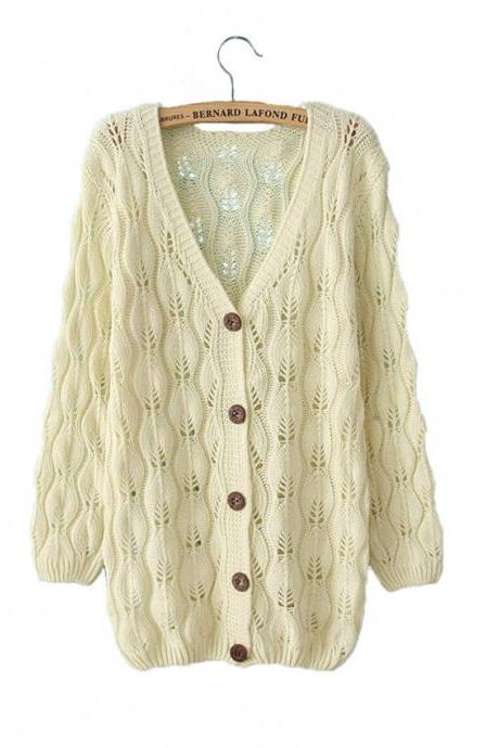 Hollow-out Sweater AD813H
