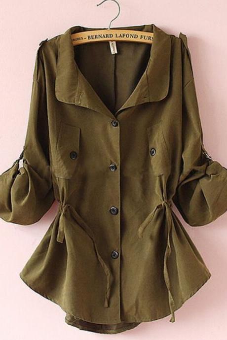 Lace-up Trench Coat MG818B