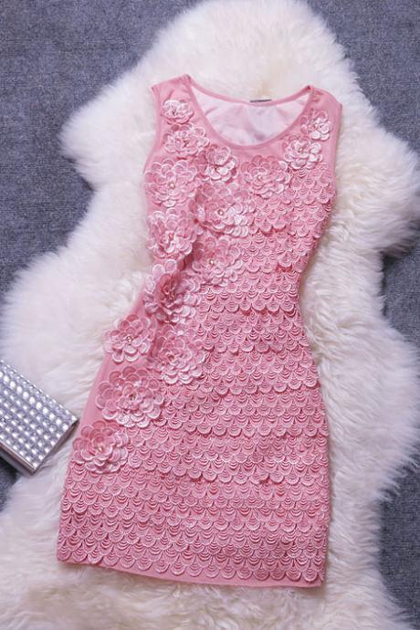 Temperament Embroidered Lace Dress