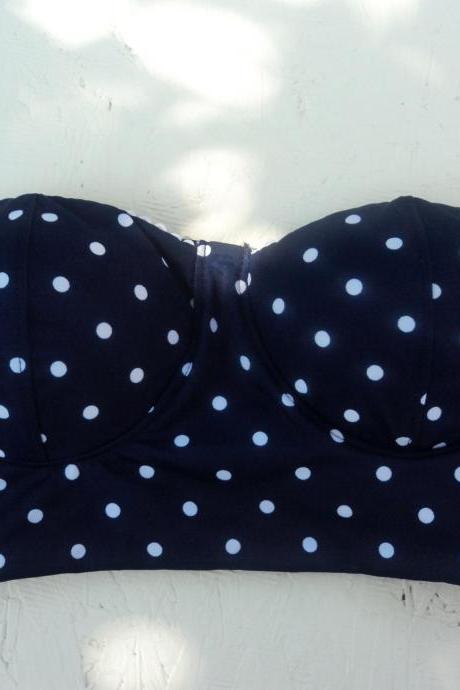 Mustard Polka Dot Long Sleeve Twist Hem Top main image 1