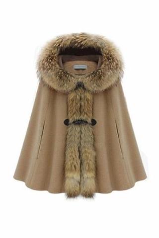 Fur Collar Warm Hooded Winter Coat