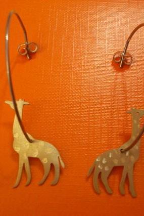 Giraffes Hoop Earrings