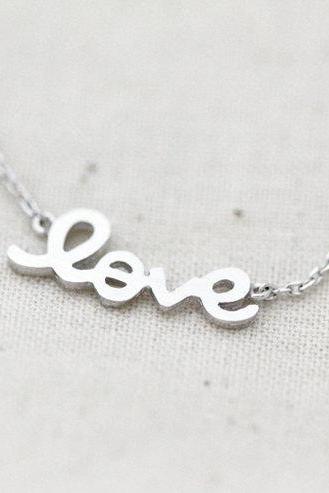 Love necklace, everyday jewelry, delicate minimal jewelry