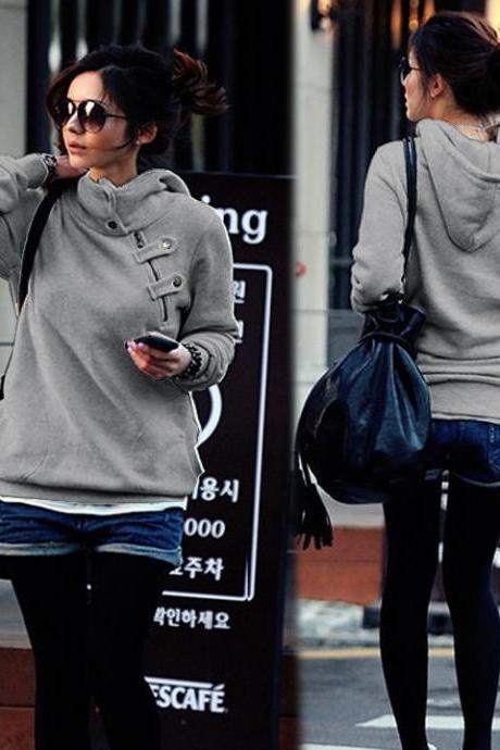 Women Long-sleeve Hoodie Sweatshirt Pullover