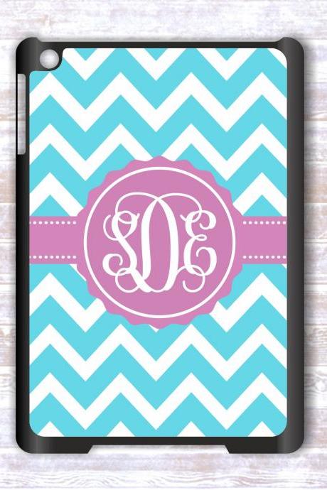 Personalized Mint Chevron Ipad mini case- Monogrammed Ipad mini case