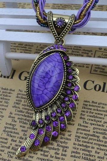 Purple Angel's Wings Necklace Fashion Purple Choker Necklace