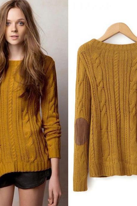 Weave Long Sleeve Knitting Sweater