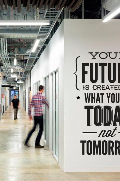Wall Decal Quotes - Vinyl Quote Do It Today Not Tomorrow Wall Office Sticker Decor