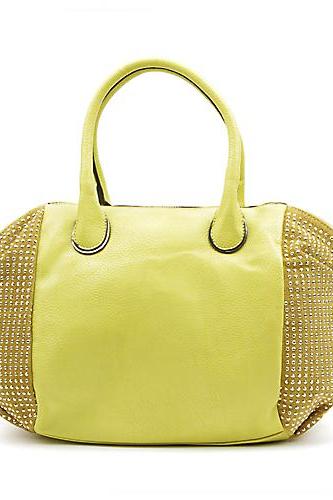 Yellow Leather Tote Hobo Handbag Shopper Tote Yellow Leather Handbag Mustard Purse Leather Purse