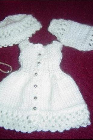 0046 4pc Little Darlings Miniature Knitting And Crochet Pattern 13 Inch Effner / Minouche 13 Inch Dolls