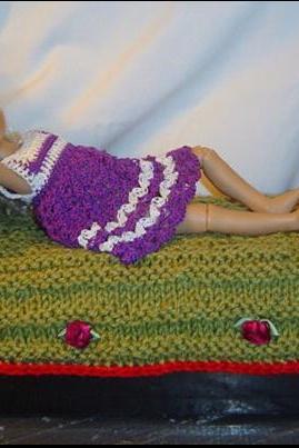Doll Bedding 2PC Knit and Crochet Set 12 inch to 14 inch Dolls 0051