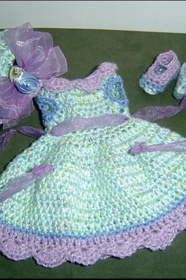 Crochet Pattern 13&amp;quot; Doll Dress Set Smaller Effner Ashton Drake Dolls Pattern In Pdf 0053