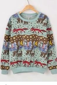 Winter Sweaters Clothing For Women New Fall Winter 2013/14 Harajuku Pastel Bleu Fleece Pullover Sweater
