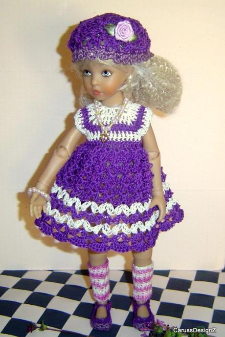 Reversible 6pc Dress Set Crochet Pattern In Pdf Little Darling Dolls 13inch 0048