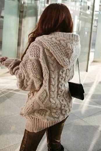 Loose Knit Cardigan Sweater Jacket VG08
