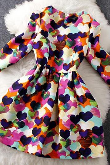 Color Of Love Long-Sleeved Dress VG121708NM