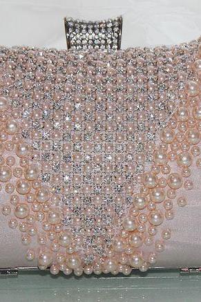 Evening Clutch Wedding Party Prom Bag Box Simple Bag Fashion Bag Design Made Of Satin And Pearls Bags 5 Colors