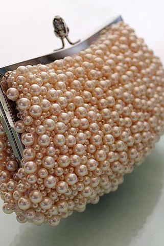 Evening Clutch Wedding Party Prom Bag ,fashion handbags, Simple Bag Fashion Bag New Design Made Of Satin And Pearls bags 3 Colors