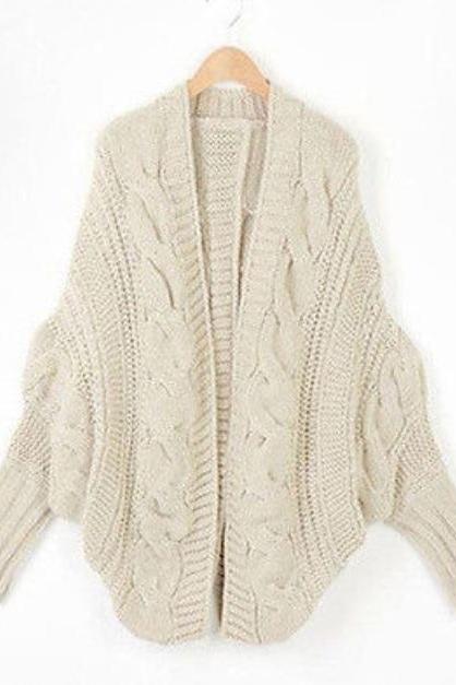 Oversized Autumn Winter Knitted Cardigan Sweater