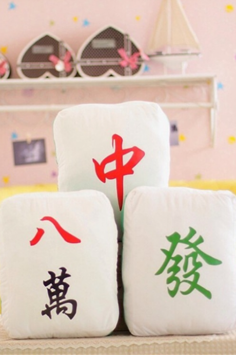 Creative Mahjong Couple Pillow Lunch Car Cushion Office Cartoon Pillow