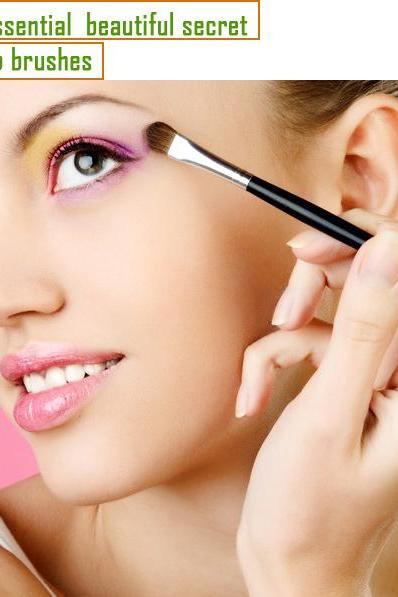 Cosmetic Set Eyeshadow Foundation Wood Pro Makeup Brush Tools