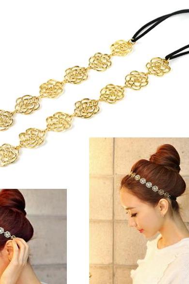 Hollow Out Rose Hair Band Headband