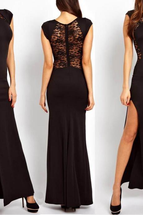 Prom Sexy Womens Slim Long Maxi Lace Ball Gown Evening Cocktail Party Dress