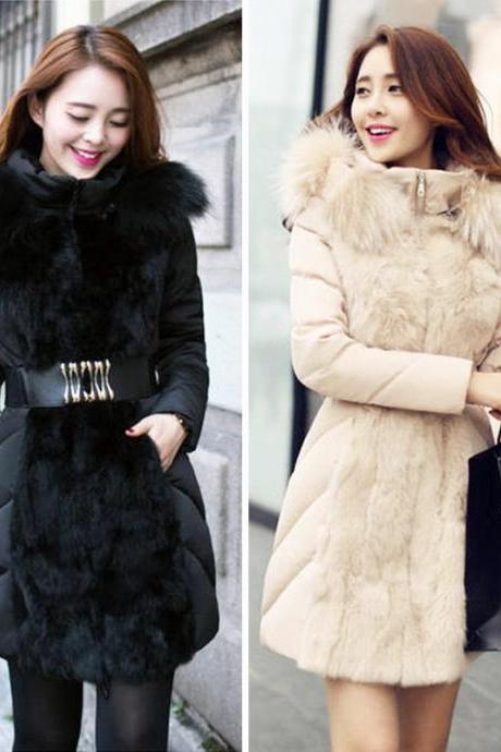 Winter Casual Womens Slim Long Sleeve Jacket Hooded