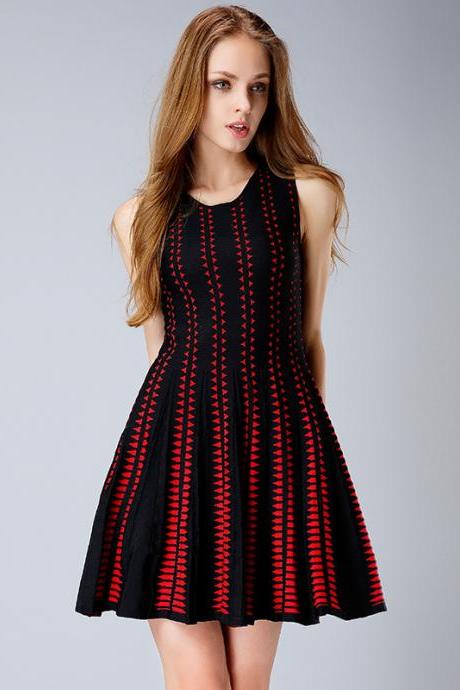 New striped woolen dress