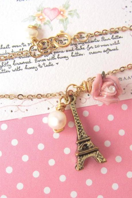 Amour Pour Eiffel Bracelet - 14K Gold-filled, Mini 3D Eiffel Tower