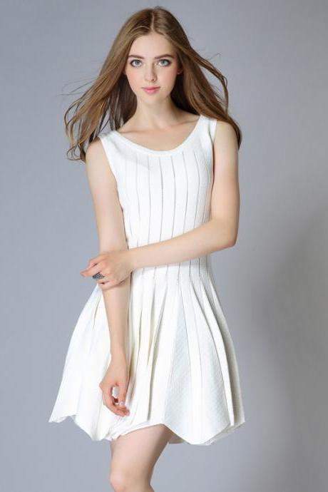 large waist pleated dress