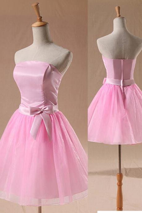 Brief Organza Bridesmaid Dress A-line Short Bridesmaid Dress Sweetheart Girl Party Dress