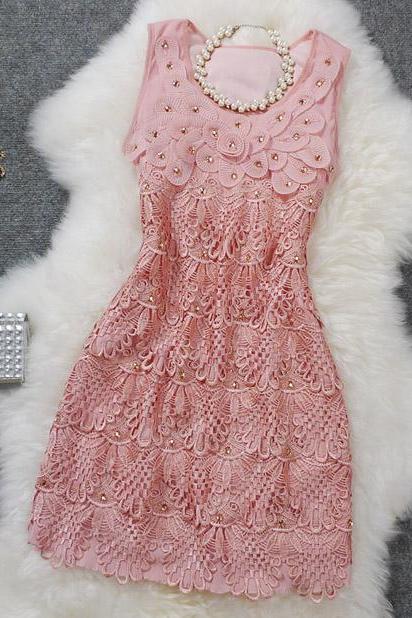 Exquisite Embroidered Dress Three-dimensional Beaded Sequined Dress