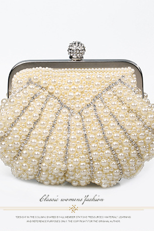 Fashion pearl rhinestone evening bag