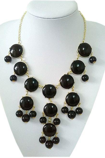 Casual Teen Cool Black Beaded Young Girl Necklace