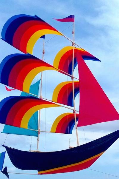 Sailing Ship Kite, Flying Kite, Boat Kite, 3d Kite Boat, Kite Flying, Cool Kites For Kids, Cool Outdoor Toys For Boys And Girls, Black Ship