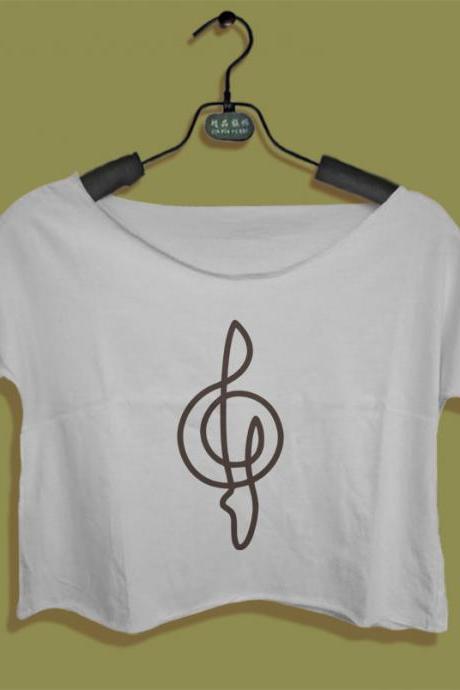Printed Ballet Shirt Best Ballet Symbol Women Crop Top Crop Tees Ballet All Size White Black T-shirt We Heart It Pinterest Tumblr Bl05
