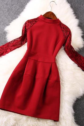 Long-sleeved Lace Princess Dress Sf12911jl