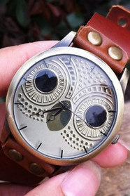 High quality Retro Owl Rivet Leather Watch