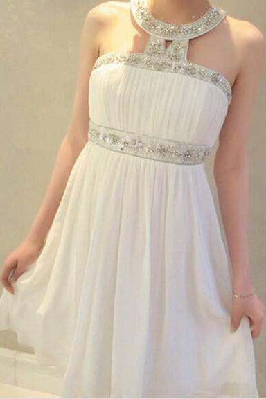 Sparkle and Lovely Chiffon Short Party Dress with Beadings, Homecoming Dresses, Evening Dresses, Short Prom Dresses
