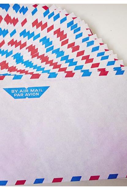 10 Airmail Grid Envelopes 