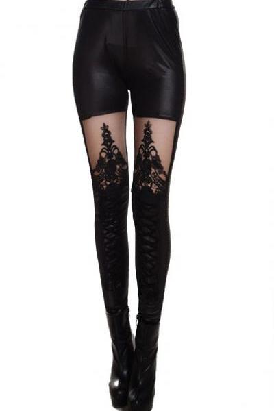 Cute Black Legging with Beautiful Lace Details