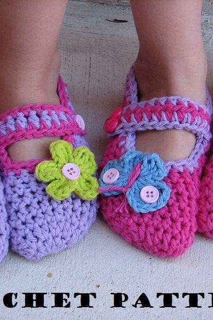 Childrens Slippers, Mary Jane Slippers, Crochet Pattern PDF,Easy, Great for Beginners, Shoes Crochet Pattern Slippers,Pattern No. 3