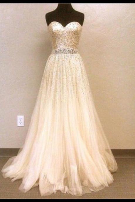 Pd246 A-Line Prom Dress,Sequined Prom Dress,Sweetheart Prom Dress,Dress for Prom